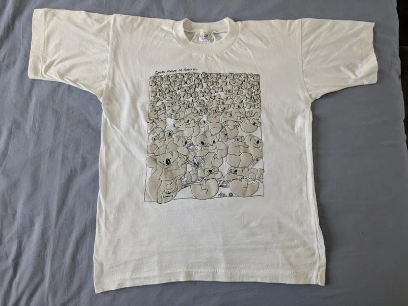 Tee shirt vintage années 80 Alies Design Australia Bears great views of autralia